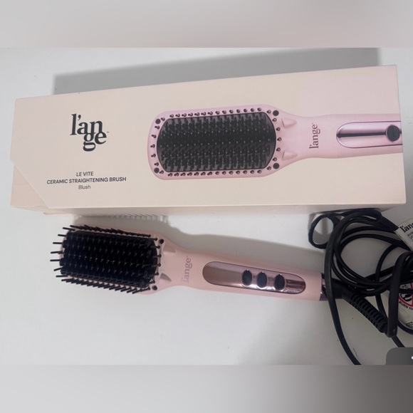 Lange Pink Hair Straightening Brush with Black Bristles - Picture 1 of 1